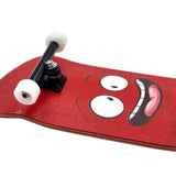 34mm x 96mm Pro Fingerboard Set-Up (Complete) | Real Wood Deck (5-Layers) | Pro Trucks with Lock-Nuts | Polyurethane Pro Wheels | Real Ball Bearings | Red Face  SPITBOARDS