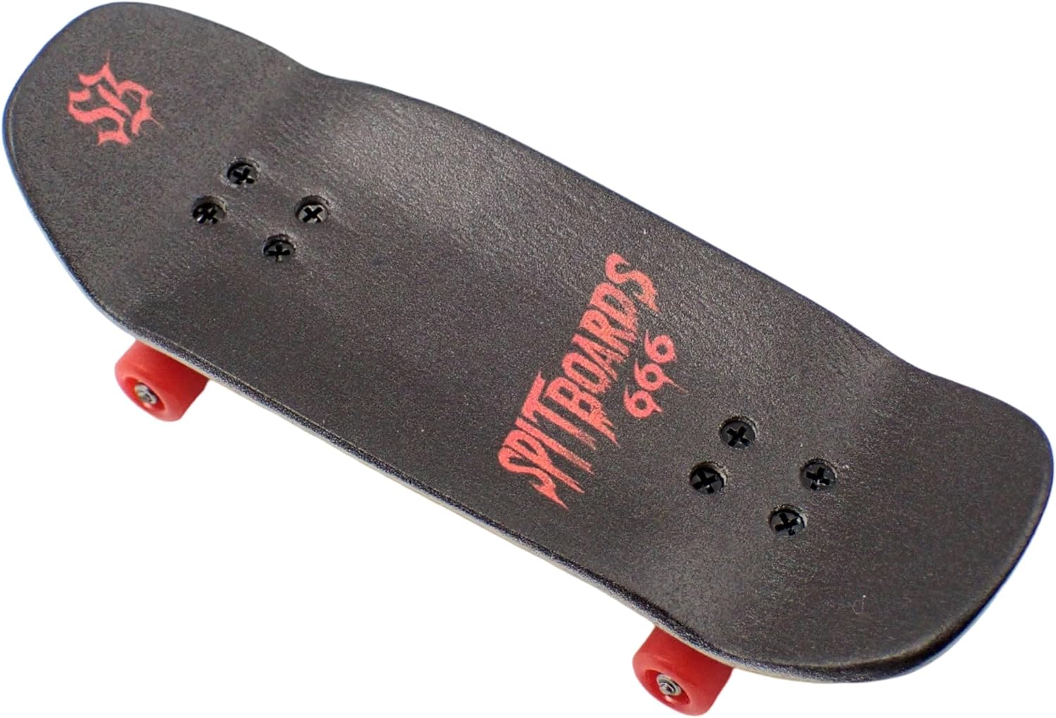 34mm Fingerboard Oldschool Cruiser Pro Complete Setup, Pre-Assembled 5-Layer Wood, Pro Trucks, Soft Urethane 60D Bearing Wheels, Real-Wear Graphics, Lasered Foam Tape 'Black Knight'