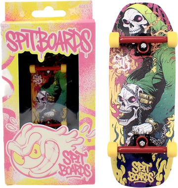 34mm Fingerboard Oldschool Cruiser Pro Complete Setup, Pre-Assembled 5-Layer Wood, Pro Trucks, Soft Urethane 60D Bearing Wheels, Real-Wear Graphics, Lasered Foam Tape 'Lord of Hell'