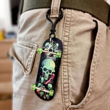 SPITBOARDS 34 mm Fingerboard Complete Wood Pro Set-Up (Pre-Assembled, 5-Layers), Pro Trucks, CNC Bearing Wheels, Foam Grip Tape | Burning Midnight (deck: burl | trucks: gold | wheels: brown) 34 mm Pro Fingerboard