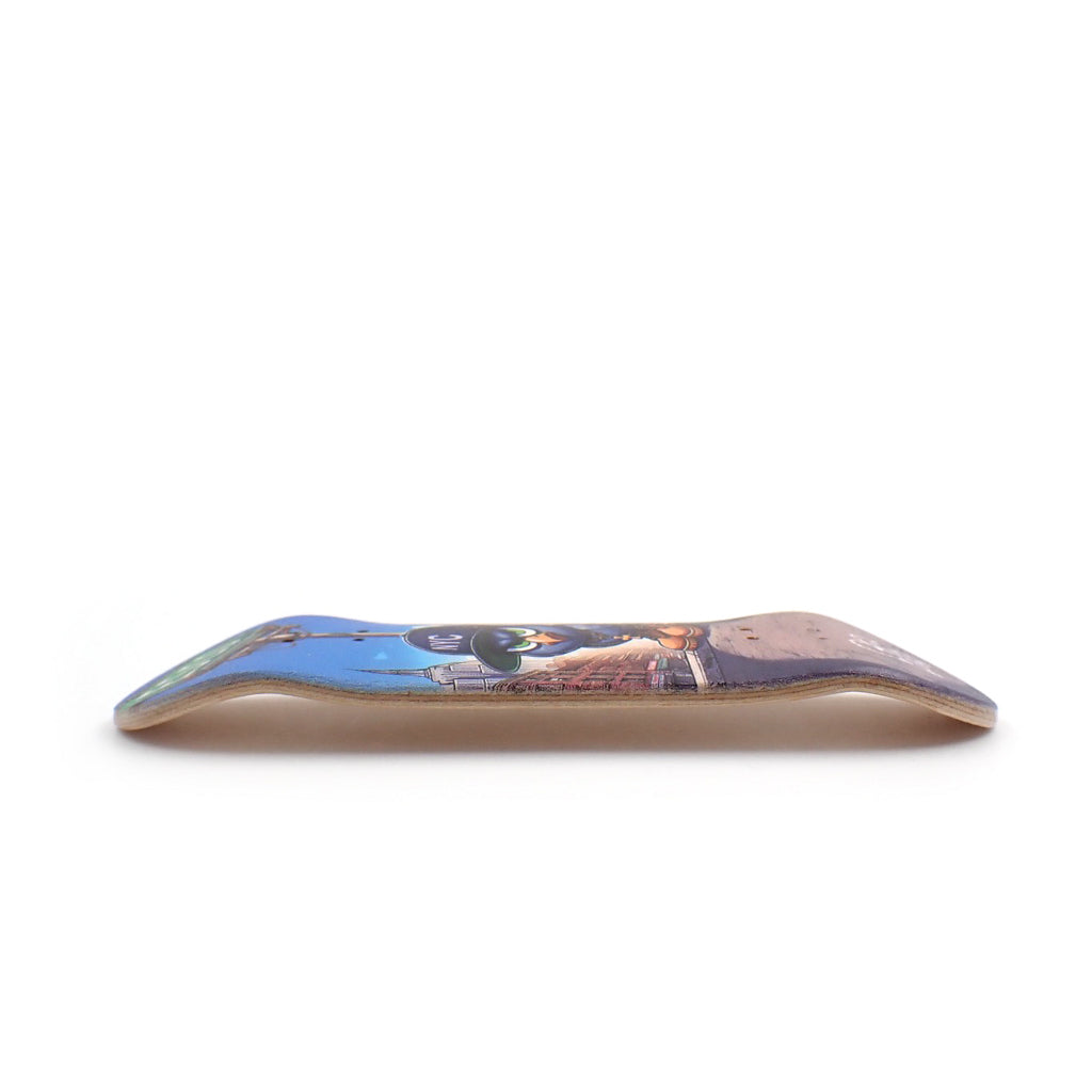 ESCO Pro-Model: Limited 32/34/36mm x 96mm Fingerboard Setup (Real Wear Graphic Deck) - Real Wood (5-Layers) Classic Popsicle Street Shape - Assembled Complete  - Deep or Medium Concave - ESCO