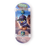 ESCO Pro-Model: Limited 32/34/36mm x 96mm Fingerboard Setup (Real Wear Graphic Deck) - Real Wood (5-Layers) Classic Popsicle Street Shape - Assembled Complete  - Deep or Medium Concave - ESCO