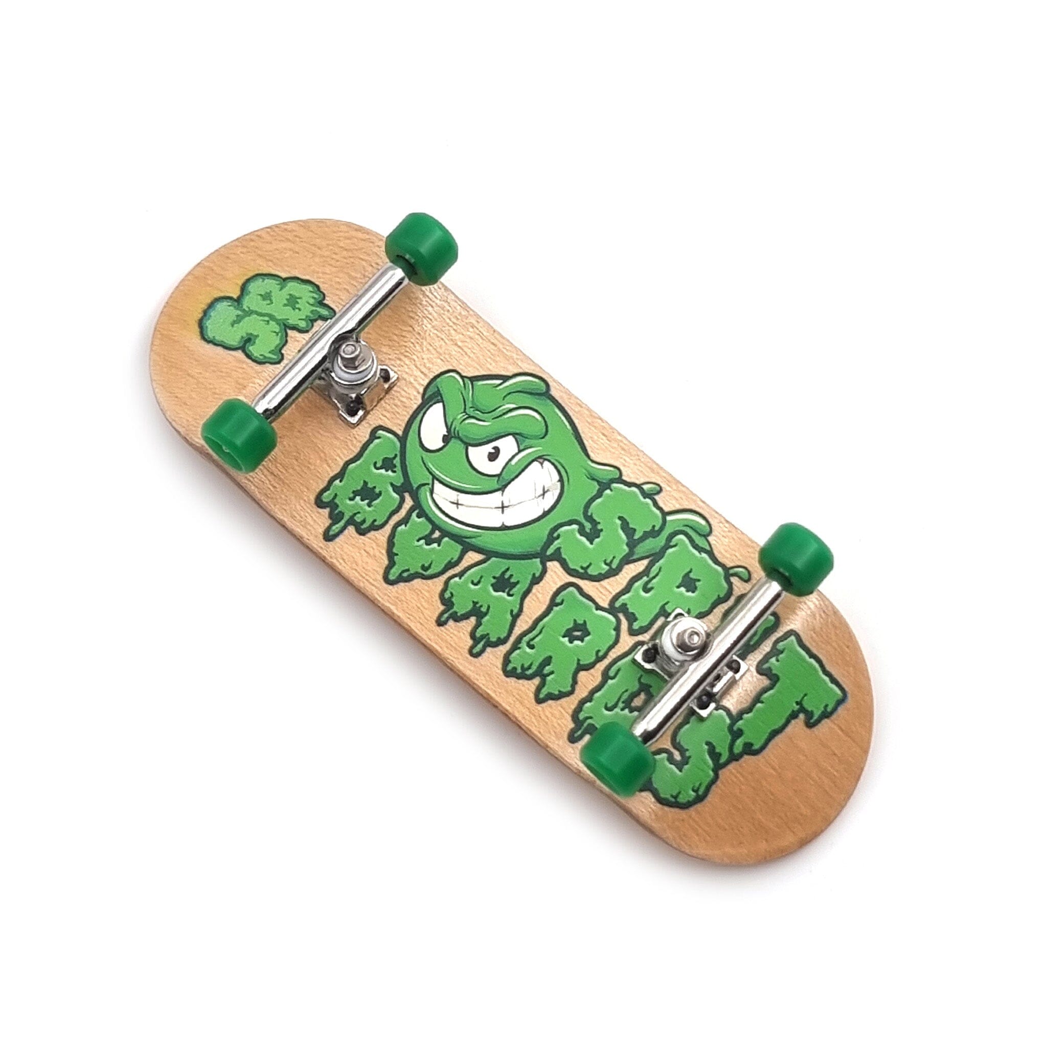 34mm x 96mm Pro Fingerboard Set-Up (Complete) | Real Wood Deck (5-Layers) | Pro Trucks with Lock-Nuts | Polyurethane Pro Wheels | Real Ball Bearings | Slimeball (Wood Version)  SPITBOARDS