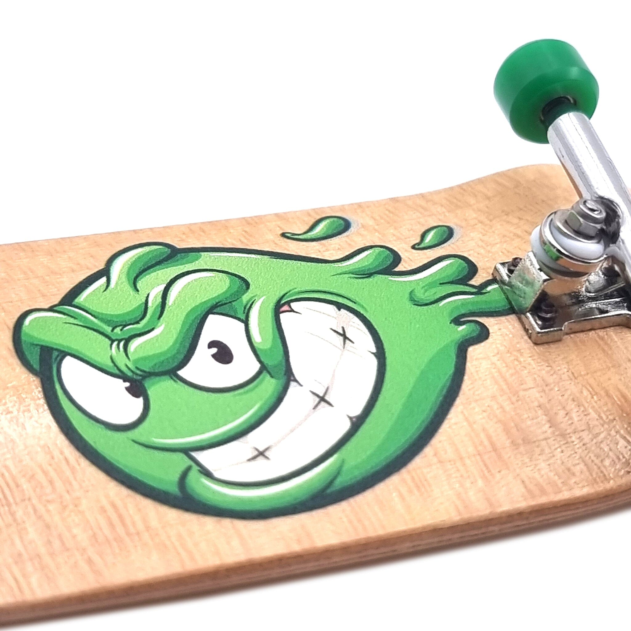 34mm x 96mm Pro Fingerboard Set-Up (Complete) | Real Wood Deck (5-Layers) | Pro Trucks with Lock-Nuts | Polyurethane Pro Wheels | Real Ball Bearings | Slimeball (Wood Version)  SPITBOARDS