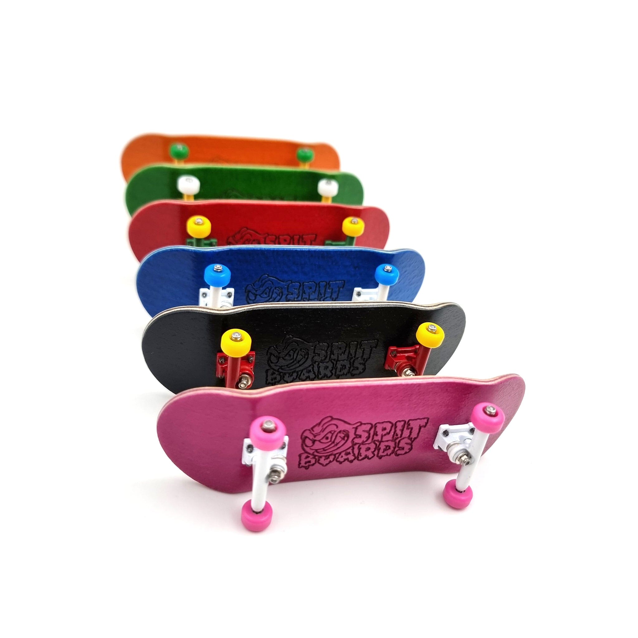 34mm Fingerboard Complete Wood Pro Set-Up (Pre-Assembled, 5-Layers), Pro Trucks, CNC Bearing Wheels, Foam Grip Tape, (Deck: Zebra Wood, Trucks: Gold, Wheels: Brown) 34 mm Pro Fingerboard SPITBOARDS