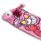 34mm x 96mm Pro Fingerboard Set-Up (Complete) | Real Wood Deck (5-Layers) | Pro Trucks with Lock-Nuts | Polyurethane Pro Wheels | Real Ball Bearings | Pink Teddy  SPITBOARDS   