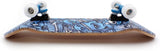 34 x 96 mm Wood Fingerboard Complete Set-Up, Pre Assembled, 5-Layers Wood, Pro Trucks with Lock Nuts, CNC Bearing Wheels, Real Wear Graphics, Lasered Foam Grip Tape, Blue Mummy Skulls