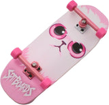 34mm Fingerboard Oldschool Cruiser Pro Complete Setup, Pre-Assembled 5-Layer Wood, Pro Trucks, Soft Urethane 60D Bearing Wheels, Real-Wear Graphics, Lasered Foam Tape 'Pink Cat Babe'