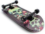 34 x 96 mm Wood Fingerboard Complete Set-Up, Pre Assembled, 5-Layers Wood, Pro Trucks with Lock Nuts, CNC Bearing Wheels, Real Wear Graphics, Lasered Foam Grip Tape, Slimey Skulls