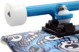 34 x 96 mm Wood Fingerboard Complete Set-Up, Pre Assembled, 5-Layers Wood, Pro Trucks with Lock Nuts, CNC Bearing Wheels, Real Wear Graphics, Lasered Foam Grip Tape, Blue Mummy Skulls