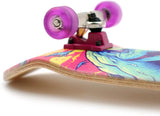 34mm Fingerboard Deck - Real Wood (5-Layers) Classic Popsicle Street Shape - Size: 34 x 96 mm - Single Graphic Deck (Real Wear) - Optimized Concave - Sunset Raptor