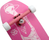 34mm Fingerboard Oldschool Cruiser Pro Complete Setup, Pre-Assembled 5-Layer Wood, Pro Trucks, Soft Urethane 60D Bearing Wheels, Real-Wear Graphics, Lasered Foam Tape 'Pink Alien'