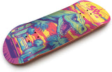 34mm Fingerboard Deck - Real Wood (5-Layers) Classic Popsicle Street Shape - Size: 34 x 96 mm - Single Graphic Deck (Real Wear) - Optimized Concave - Sunset Raptor