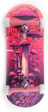 34 x 96 mm Wood Fingerboard Complete Set-Up, Pre Assembled, 5-Layers Wood, Pro Trucks with Lock Nuts, CNC Bearing Wheels, Real Wear Graphics, Lasered Foam Grip Tape, Pink Mushrooms