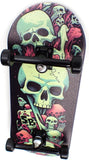 34 x 96 mm Wood Fingerboard Complete Set-Up, Pre Assembled, 5-Layers Wood, Pro Trucks with Lock Nuts, CNC Bearing Wheels, Real Wear Graphics, Lasered Foam Grip Tape, Slimey Skulls