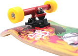 34mm Fingerboard Oldschool Cruiser Pro Complete Setup, Pre-Assembled 5-Layer Wood, Pro Trucks, Soft Urethane 60D Bearing Wheels, Real-Wear Graphics, Lasered Foam Tape 'Lord of Hell'