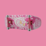 34mm Fingerboard Oldschool Cruiser Pro Complete Setup, Pre-Assembled 5-Layer Wood, Pro Trucks, Soft Urethane 60D Bearing Wheels, Real-Wear Graphics, Lasered Foam Tape 'Oldschool Slimeball'