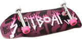 34mm Fingerboard Oldschool Cruiser Pro Complete Setup, Pre-Assembled 5-Layer Wood, Pro Trucks, Soft Urethane 60D Bearing Wheels, Real-Wear Graphics, Lasered Foam Tape 'Pink Eyeball Logo'