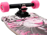 34mm Fingerboard OLDSCHOOL Cruiser Pro Complete Setup, Pre-Assembled 5-Layer Wood, Pro Trucks, Soft Urethane 60D Bearing Wheels, Real-Wear Graphics, Lasered Foam Tape 'Pink Tiger'