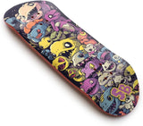 SPITBOARDS 34mm Fingerboard Deck - Real Wood (5-Layers) Classic Popsicle Street Shape - Size: 34 x 96 mm - Single Graphic Deck (Real Wear) - Optimized Concave - Freak Show 34 mm Pro Fingerboard 