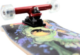 34mm Fingerboard Oldschool Cruiser Pro Complete Setup, Pre-Assembled 5-Layer Wood, Pro Trucks, Soft Urethane 60D Bearing Wheels, Real-Wear Graphics, Lasered Foam Tape 'Space Skull'