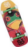 34mm Fingerboard Oldschool Cruiser Pro Complete Setup, Pre-Assembled 5-Layer Wood, Pro Trucks, Soft Urethane 60D Bearing Wheels, Real-Wear Graphics, Lasered Foam Tape 'Hooded Frog'