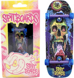 34mm Fingerboard Oldschool Cruiser Pro Complete Setup, Pre-Assembled 5-Layer Wood, Pro Trucks, Soft Urethane 60D Bearing Wheels, Real-Wear Graphics, Lasered Foam Tape 'Skull Cosmos'