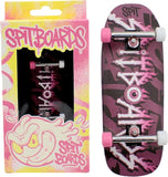 34mm Fingerboard Oldschool Cruiser Pro Complete Setup, Pre-Assembled 5-Layer Wood, Pro Trucks, Soft Urethane 60D Bearing Wheels, Real-Wear Graphics, Lasered Foam Tape 'Pink Eyeball Logo'