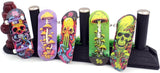 34mm Fingerboard Deck - Real Wood (5-Layers) Classic Popsicle Street Shape - Size: 34 x 96 mm - Single Graphic Deck (Real Wear) - Optimized Concave - Alien Octopus