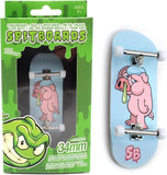 SPITBOARDS 34 mm x 96 mm Pro Fingerboard Set-Up (Complete) | Real Wood Deck | Pro Trucks with Lock Nuts and Pro Bushings | Polyurethane Pro Wheels with Bearings | Pig Flue