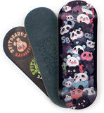 SPITBOARDS 34mm Fingerboard Deck - Real Wood (5-Layers) Classic Popsicle Street Shape - Size: 34 x 96 mm - Single Graphic Deck (Real Wear) - Optimized Concave - Kawaii Zoo 34 mm Pro Fingerboard 