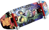 34mm Fingerboard Oldschool Cruiser Pro Complete Setup, Pre-Assembled 5-Layer Wood, Pro Trucks, Soft Urethane 60D Bearing Wheels, Real-Wear Graphics, Lasered Foam Tape 'Space Skull'