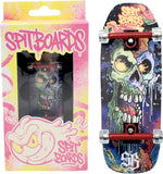 34mm Fingerboard Oldschool Cruiser Pro Complete Setup, Pre-Assembled 5-Layer Wood, Pro Trucks, Soft Urethane 60D Bearing Wheels, Real-Wear Graphics, Lasered Foam Tape 'Space Skull'