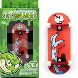 SPITBOARDS 34 mm x 96 mm Pro Fingerboard Set-Up (Complete) | Real Wood Deck | Pro Trucks with Lock Nuts and Pro Bushings | Polyurethane Pro Wheels with Bearings | Zombie Hand