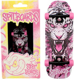 34mm Fingerboard OLDSCHOOL Cruiser Pro Complete Setup, Pre-Assembled 5-Layer Wood, Pro Trucks, Soft Urethane 60D Bearing Wheels, Real-Wear Graphics, Lasered Foam Tape 'Pink Tiger'