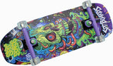 34mm Fingerboard Oldschool Cruiser Pro Complete Setup, Pre-Assembled 5-Layer Wood, Pro Trucks, Soft Urethane 60D Bearing Wheels, Real-Wear Graphics, Lasered Foam Tape 'Frankenskull'