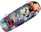 34mm Fingerboard Oldschool Cruiser Pro Complete Setup, Pre-Assembled 5-Layer Wood, Pro Trucks, Soft Urethane 60D Bearing Wheels, Real-Wear Graphics, Lasered Foam Tape 'Space Skull'