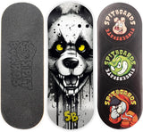 34mm Fingerboard Deck - Real Wood (5-Layers) Classic Popsicle Street Shape - Size: 34 x 96 mm - Single Graphic Deck (Real Wear) - Optimized Concave - Hungry Panda