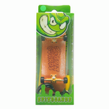 32 mm Fingerboard Complete Real Wood Set-Up (Pre-Assembled, 5-Layers), Trucks with Lock Nuts, Bearing Wheels, Foam Grip Tape, (Deck: Light-Brown Wood, Trucks: Gold, Wheels: Black)