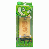 32 mm Fingerboard Complete Real Wood Set-Up (Pre-Assembled, 5-Layers), Trucks with Lock Nuts, Bearing Wheels, Foam Grip Tape, (Deck: Bamboo Wood, Trucks: Silver, Wheels: White)