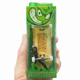 32 mm Fingerboard Complete Real Wood Set-Up (Pre-Assembled, 5-Layers), Trucks with Lock Nuts, Bearing Wheels, Foam Grip Tape, (Deck: Bamboo Wood, Trucks: Silver, Wheels: White)