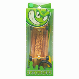 32 mm Fingerboard Complete Real Wood Set-Up (Pre-Assembled, 5-Layers), Trucks with Lock Nuts, Bearing Wheels, Foam Grip Tape, (Deck: Zebra Wood, Trucks: Gold, Wheels: Black)