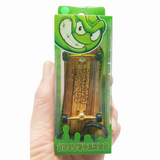 32 mm Fingerboard Complete Real Wood Set-Up (Pre-Assembled, 5-Layers), Trucks with Lock Nuts, Bearing Wheels, Foam Grip Tape, (Deck: Zebra Wood, Trucks: Gold, Wheels: Black)