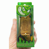 32 mm Fingerboard Complete Real Wood Set-Up (Pre-Assembled, 5-Layers), Trucks with Nuts, Bearing Wheels, Foam Grip Tape, (Deck: Burl, Trucks: Gold, Wheels: Black)