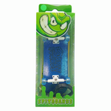 32 mm Fingerboard Complete Real Wood Set-Up (Pre-Assembled, 5-Layers), Trucks with Lock Nuts, Bearing Wheels, Foam Grip Tape, (Deck: Blue, Trucks: White, Wheels: Light-Blue)
