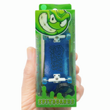 32 mm Fingerboard Complete Real Wood Set-Up (Pre-Assembled, 5-Layers), Trucks with Lock Nuts, Bearing Wheels, Foam Grip Tape, (Deck: Blue, Trucks: White, Wheels: Light-Blue)