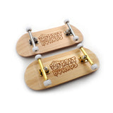 36mm Fingerboard Complete Wood Pro Set-Up (Pre-Assembled, Handcrafted 5-Layers), 36 mm Pro Trucks, CNC Bearing Wheels, Lasered Foam Grip Tape (Lasered Deck Size: 36 x 96 mm), Maple Wood'