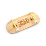 36mm Fingerboard Complete Wood Pro Set-Up (Pre-Assembled, Handcrafted 5-Layers), 36 mm Pro Trucks, CNC Bearing Wheels, Lasered Foam Grip Tape (Lasered Deck Size: 36 x 96 mm), Bamboo Wood'