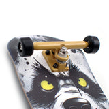 36 x 96 mm Wood Fingerboard Complete Set-Up, Pre Assembled, 5-Layer Wood, Pro Trucks with Lock Nuts, CNC Bearing Wheels, Real Wear Graphics, Lasered Foam Grip Tape, Hungry Panda