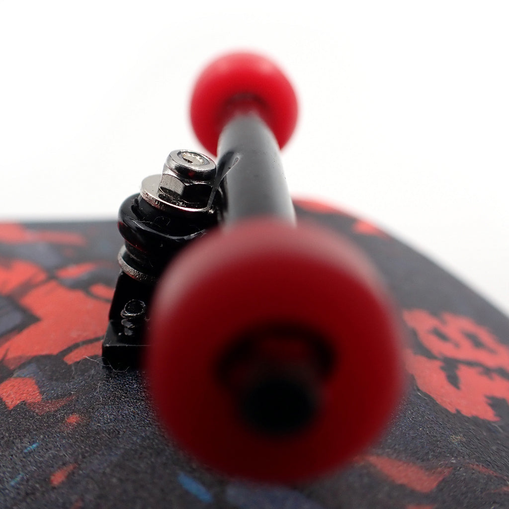 SPITBOARDS® 36 Mm Complete Fingerboard Set - Voorgemonteerd, Handgemaakt 5-laags Bamboe Deck, 36 Mm Pro Trucks, CNC Wielen En Gelaserd Schuimgriptape (36 X 96 Mm)